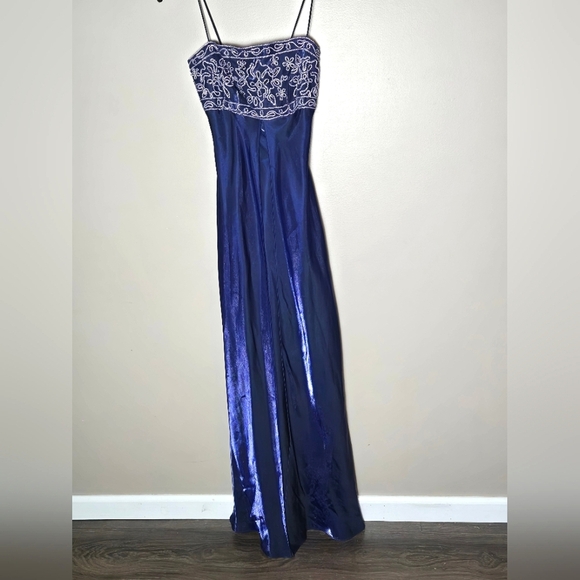 Vintage Y2K Morgan & Co Beaded Empire Waist Maxi Gown Whimsigoth, Size 5/6 - Picture 1 of 5